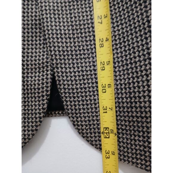 Oscar De La Renta Houndstooth Blazer Sz 48 Brown Wool Sportscoat Classy Designer - Picture 12 of 16